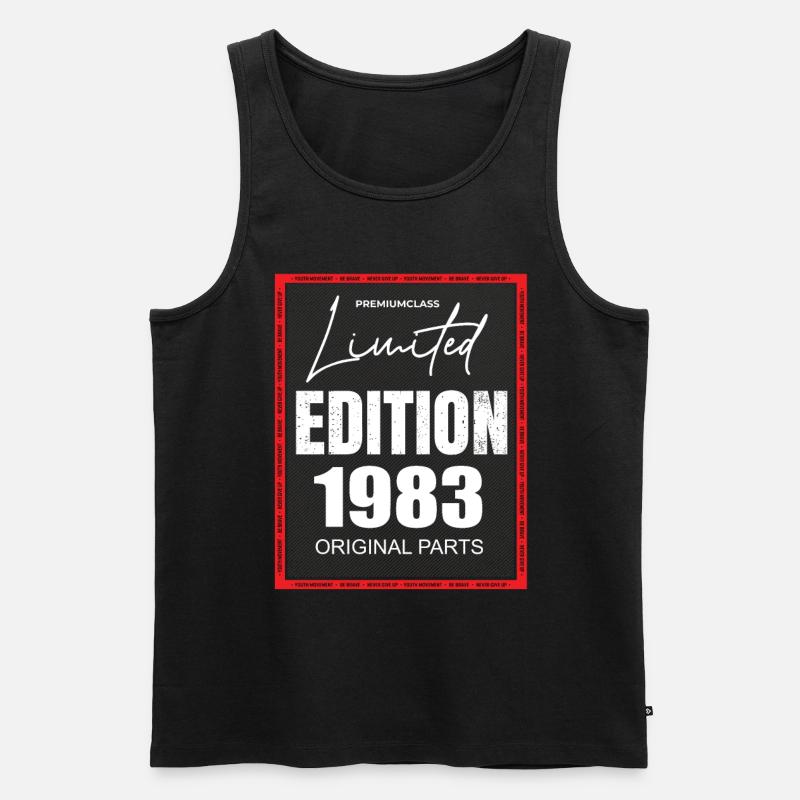 Limited Edition 1983 - Männer Premium Bio Tank Top - Schwarz