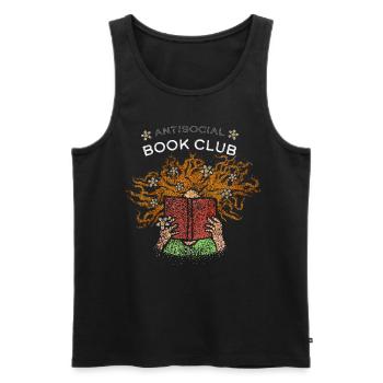 Bücher Introvertiert Buchliebhaber Romane Buchclub - Männer Premium Bio Tank Top - Schwarz - Vorne - Michal (187cm)