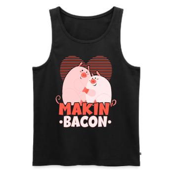 Makin' Bacon Amateur de viande Mangeur de bacon Keto Ket - Débardeur bio Premium Homme - noir - Devant - AI Model Male 178 light (178cm)