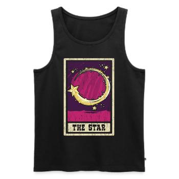 The Star Tarot Card Shaman Divination - Men's Premium Organic Tank Top - black - Front - AI Model Male 178 light (178cm)