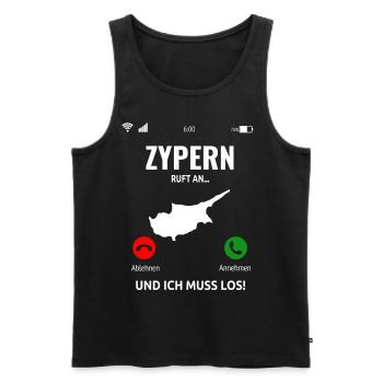 Zypern Cyprus Mittelmeer Insel Urlaub Idee - Männer Premium Bio Tank Top - Schwarz - Vorne - AI Model Male 178 light (178cm)