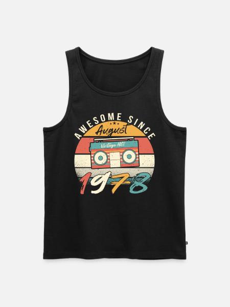 1978 July Retro - Men's Premium Organic Tank Top - black