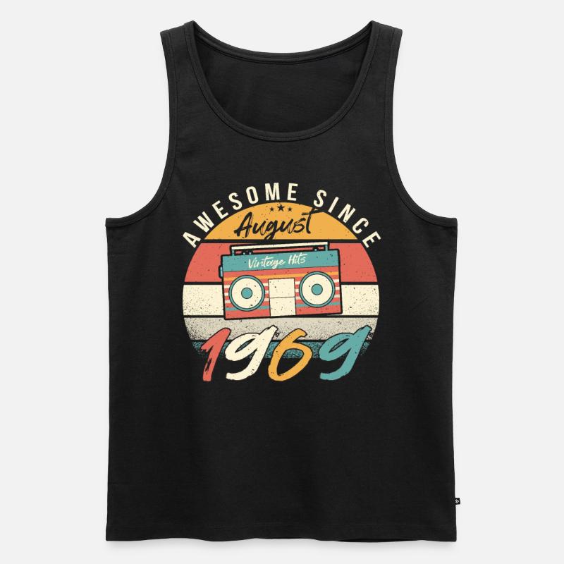 August 1969 Geschenkidee - Männer Premium Bio Tank Top - Schwarz