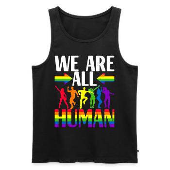 Fierté gaie LGBTQ - Débardeur bio Premium Homme - noir - Devant - AI Model Male 178 light (178cm)