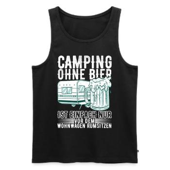 Camping Wohnmobil - Männer Premium Bio Tank Top - Schwarz - Vorne - Michal (187cm)