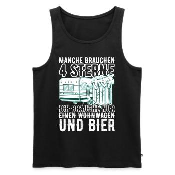 Camping Wohnmobil - Männer Premium Bio Tank Top - Schwarz - Vorne - Michal (187cm)