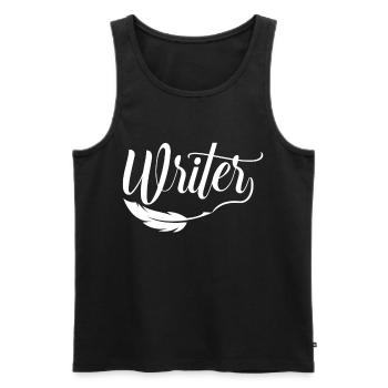 Autor Schreiber Schriftsteller Schreiben - Männer Premium Bio Tank Top - Schwarz - Vorne - AI Model Male 178 light (178cm)