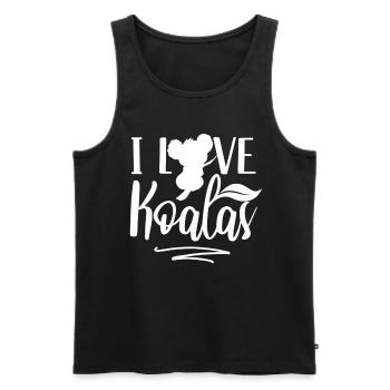 I Love Koalas Koala Bear Koala Sweet Animal - Men's Premium Organic Tank Top - black - Front - Michal (187cm)