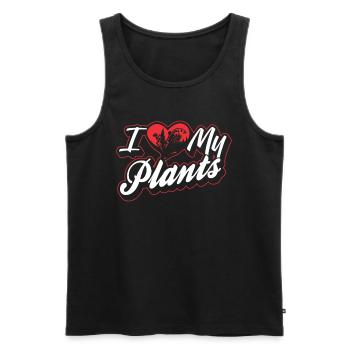I love my plants plant garden gardener - Men's Premium Organic Tank Top - black - Front - Michal (187cm)