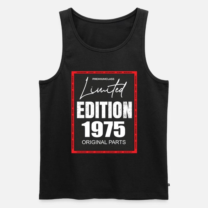 Limited Edition 1975 - Männer Premium Bio Tank Top - Schwarz