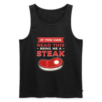 Grillen Grill BBQ Grillkönig Grillsaison Steak Gri - Männer Premium Bio Tank Top - Schwarz - Vorne - Michal (187cm)