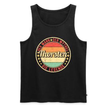 Thorsten Der Mann Der Mythos Die Legende - Männer Premium Bio Tank Top - Schwarz - Vorne - Michal (187cm)