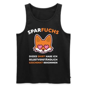 Fuchs Sparfuchs Sparen Sparer Finanzen - Männer Premium Bio Tank Top - Schwarz - Vorne - AI Model Male 178 light (178cm)