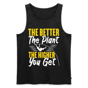 The better the system, the higher the pole vault - Men's Premium Organic Tank Top - black - Front - Michal (187cm)