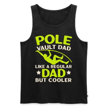 Saut à la perche Papa Saut à la perche Athlétisme - Débardeur bio Premium Homme - noir - Devant - Michal (187cm)