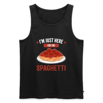 I'm Just Here For The Spaghetti Pasta - Men's Premium Organic Tank Top - black - Front - Michal (187cm)