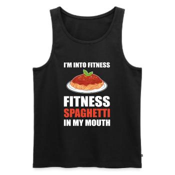 I`m Into Fitness. Fitness Spaghetti In My Mouth - Men's Premium Organic Tank Top - black - Front - Michal (187cm)