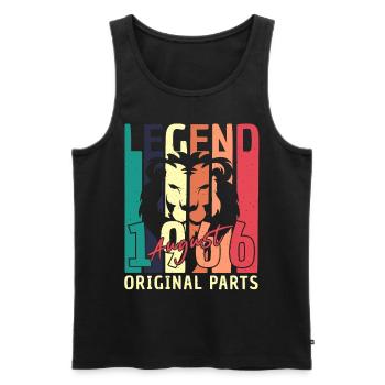 Original 1966 August - Männer Premium Bio Tank Top - Schwarz - Vorne - Michal (187cm)
