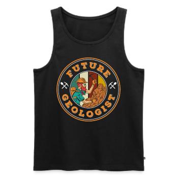 Future Geologist Geology Student Geology Profession - Men's Premium Organic Tank Top - black - Front - AI Model Male 178 light (178cm)