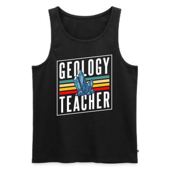 Geology Teacher Geology Teacher Geologist Profession - Men's Premium Organic Tank Top - black - Front - Michal (187cm)