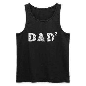Father Of Two Children Papa Father Day Daddy - Men's Premium Organic Tank Top - black - Front - Michal (187cm)