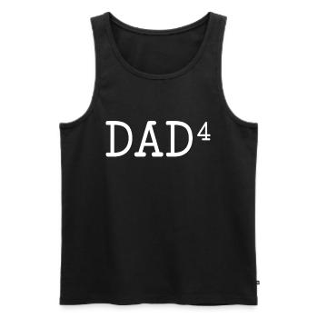 Vater Von Vier Kindern Papa Vater Tag Papi - Männer Premium Bio Tank Top - Schwarz - Vorne - Michal (187cm)
