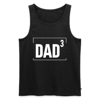 Father Of Three Children Father Day Papa Papi - Men's Premium Organic Tank Top - black - Front - Michal (187cm)