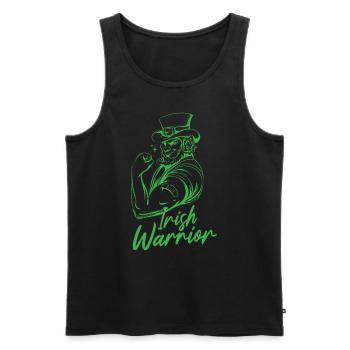 Irish Warrior Gaelic Irish Irish Ireland - Men's Premium Organic Tank Top - black - Front - AI Model Male 178 light (178cm)