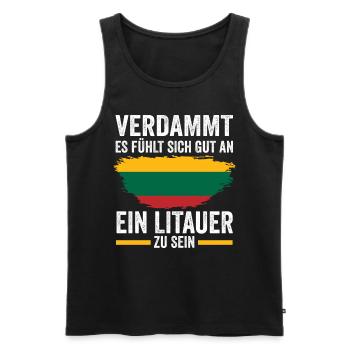 Litauen Litauer Litauisches - Männer Premium Bio Tank Top - Schwarz - Vorne - AI Model Male 178 light (178cm)