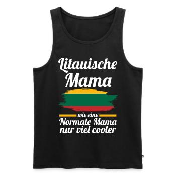 Litauerin Litauische Mama Litauen Mutter - Männer Premium Bio Tank Top - Schwarz - Vorne - Michal (187cm)