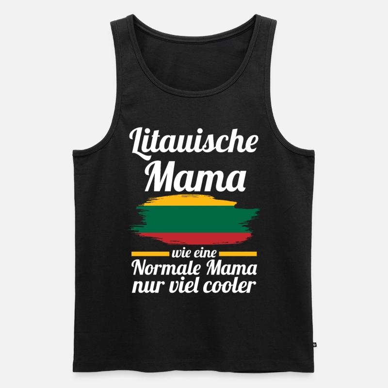 Litauerin Litauische Mama Litauen Mutter - Männer Premium Bio Tank Top - Schwarz