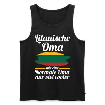 Litauerin Litauische Oma Litauen - Männer Premium Bio Tank Top - Schwarz - Vorne - Michal (187cm)