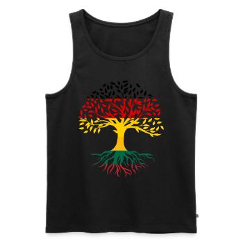 Racines Arbre Allemagne Lituanie - Débardeur bio Premium Homme - noir - Devant - Michal (187cm)