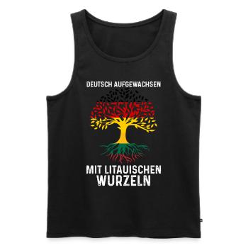 Deutschland Litauer Litauisches Litauen - Männer Premium Bio Tank Top - Schwarz - Vorne - Michal (187cm)