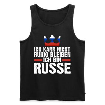 Russland Russen Russisches - Männer Premium Bio Tank Top - Schwarz - Vorne - AI Model Male 178 light (178cm)