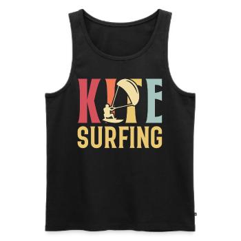 Le kitesurf est ma thérapie - Kitesurf - Débardeur bio Premium Homme - noir - Devant - AI Model Male 178 light (178cm)