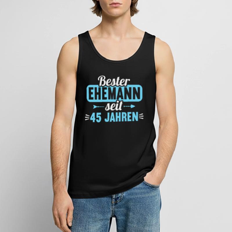 Beste Ehefrau Bester Ehemann seit 45 Jahren Männer Premium Bio Tank Top