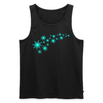 Sternenstaub Mintgrünes Design - Männer Premium Bio Tank Top - Schwarz - Vorne - AI Model Male 178 light (178cm)