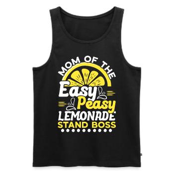 Mère de limonade facile-peasy stand boss citron - Débardeur bio Premium Homme - noir - Devant - Michal (187cm)