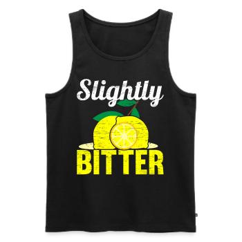 Légèrement amer Limonade Stand Lemon Lover Fruit - Débardeur bio Premium Homme - noir - Devant - AI Model Male 178 light (178cm)