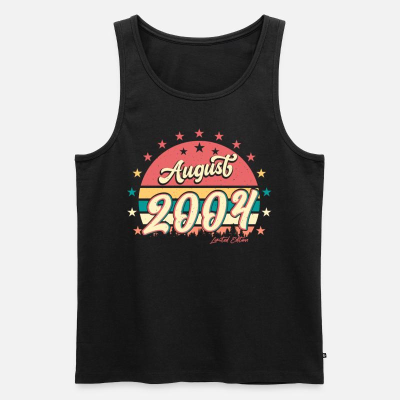 2004 Im August Endlich Volljährig - Männer Premium Bio Tank Top - Schwarz