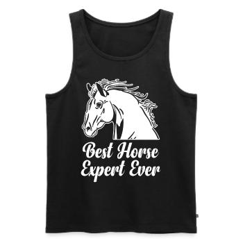 Best Horse Expert of All Time Horse Riding - Men's Premium Organic Tank Top - black - Front - AI Model Male 178 light (178cm)