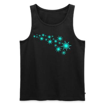 Sternenflotte Mintgrün - Männer Premium Bio Tank Top - Schwarz - Vorne - AI Model Male 178 light (178cm)