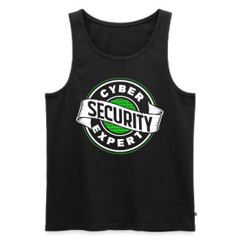 Cybersecurity Experte Hacker IT Sicherheit Hack - Männer Premium Bio Tank Top - Schwarz - Vorne - AI Model Male 178 light (178cm)