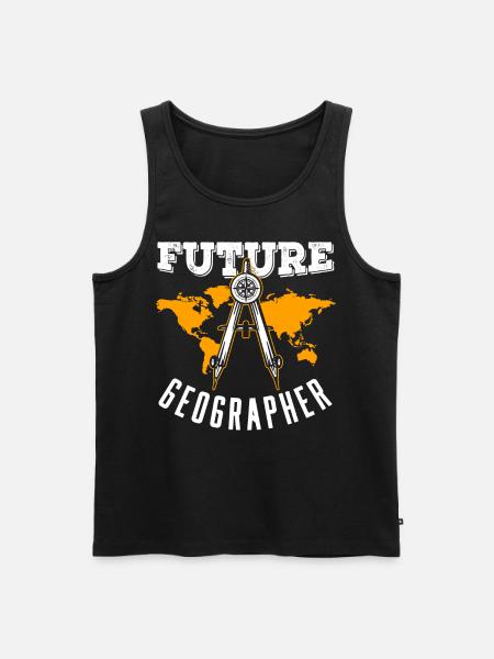 Future Geography Student Geography - Men's Premium Organic Tank Top - black