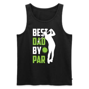 Meilleur papa par golf Père Papa Fête des pères Papa - Débardeur bio Premium Homme - noir - Devant - Michal (187cm)