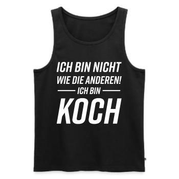 Koch Humor Statement - Männer Premium Bio Tank Top - Schwarz - Vorne - Michal (187cm)