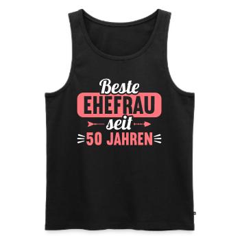 Beste Ehefrau Bester Ehemann seit 50 Jahren - Männer Premium Bio Tank Top - Schwarz - Vorne - Michal (187cm)