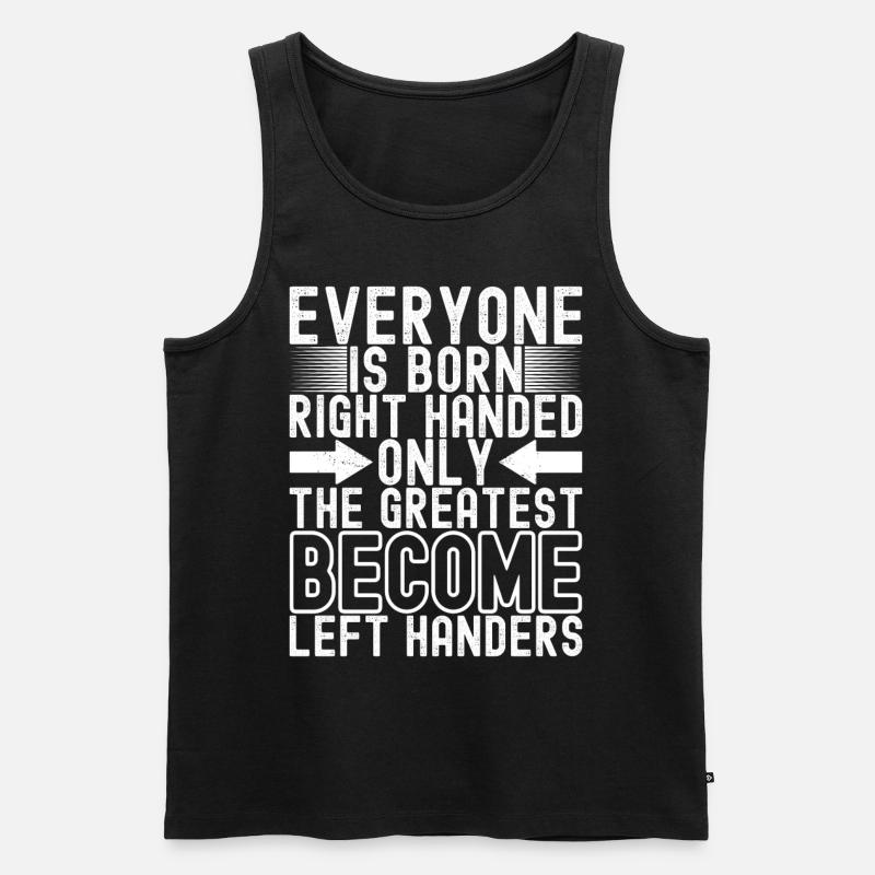 Linkshänder - Männer Premium Bio Tank Top - Schwarz