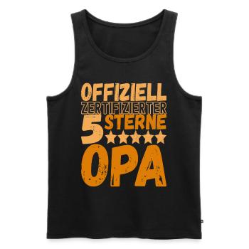 Opa Großvater - Männer Premium Bio Tank Top - Schwarz - Vorne - Michal (187cm)
